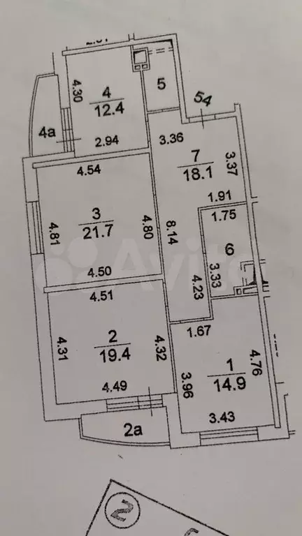3-к. квартира, 94,6 м, 8/25 эт. - Фото 0