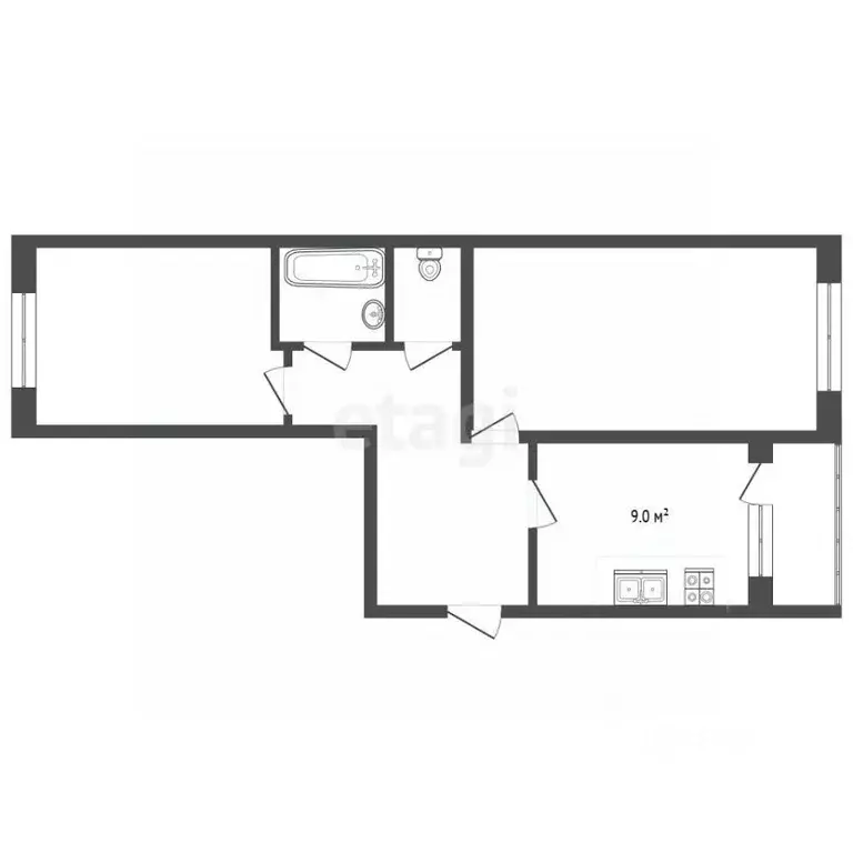 2-к кв. Московская область, Воскресенск городской округ, пос. ... - Фото 2