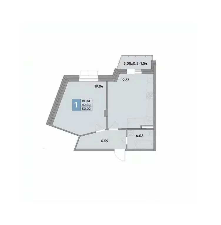 1-к кв. Краснодарский край, Краснодар ул. Шоссе Нефтяников, 26 (49.51 ... - Фото 0