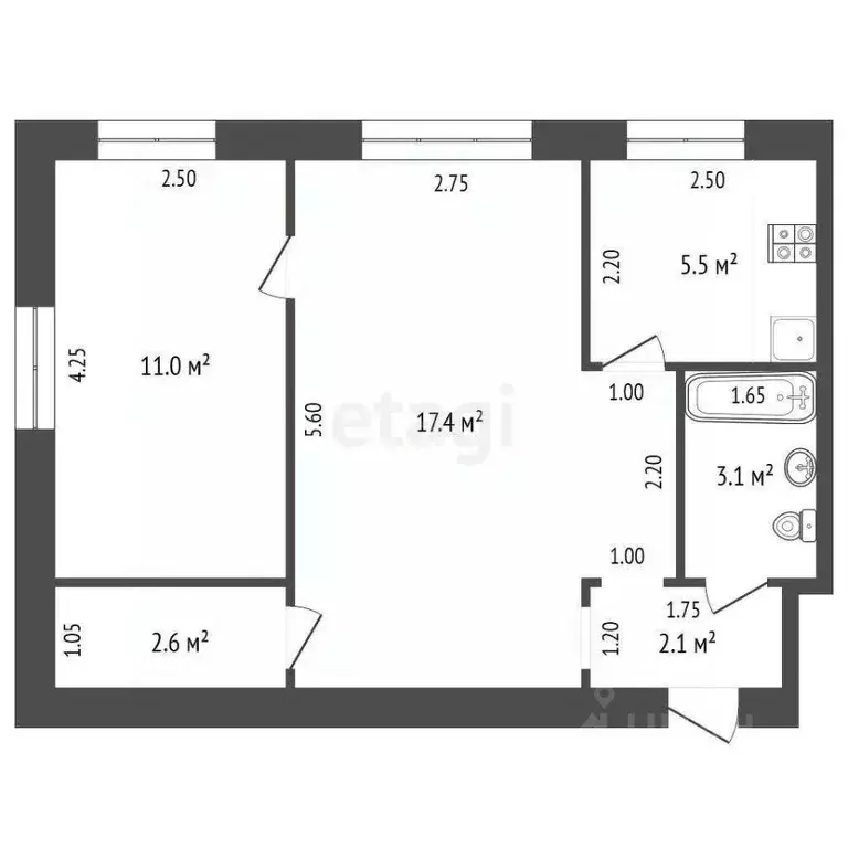 2-к кв. Мордовия, Саранск ул. Веселовского, 72 (41.7 м) - Фото 0