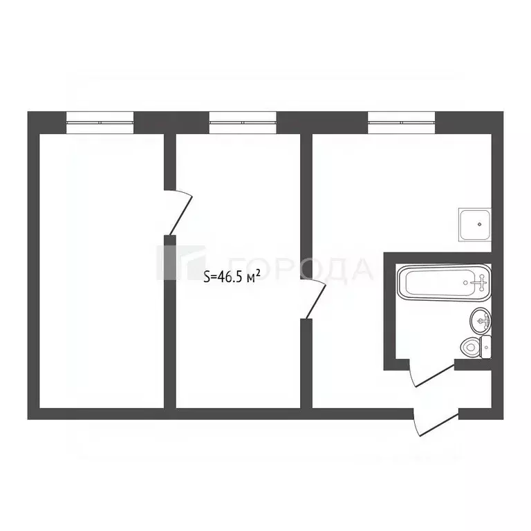 2-к кв. Кемеровская область, Новокузнецк ул. Клименко, 31 (46.5 м) - Фото 2