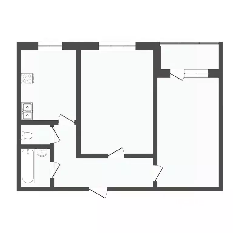 2-к кв. Тюменская область, Тюмень ул. Домостроителей, 4А (51.7 м) - Фото 1