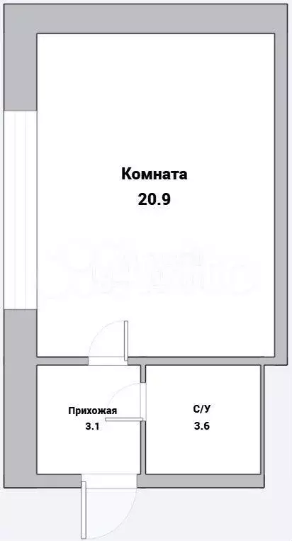 Апартаменты-студия, 27,6 м, 5/16 эт. - Фото 0