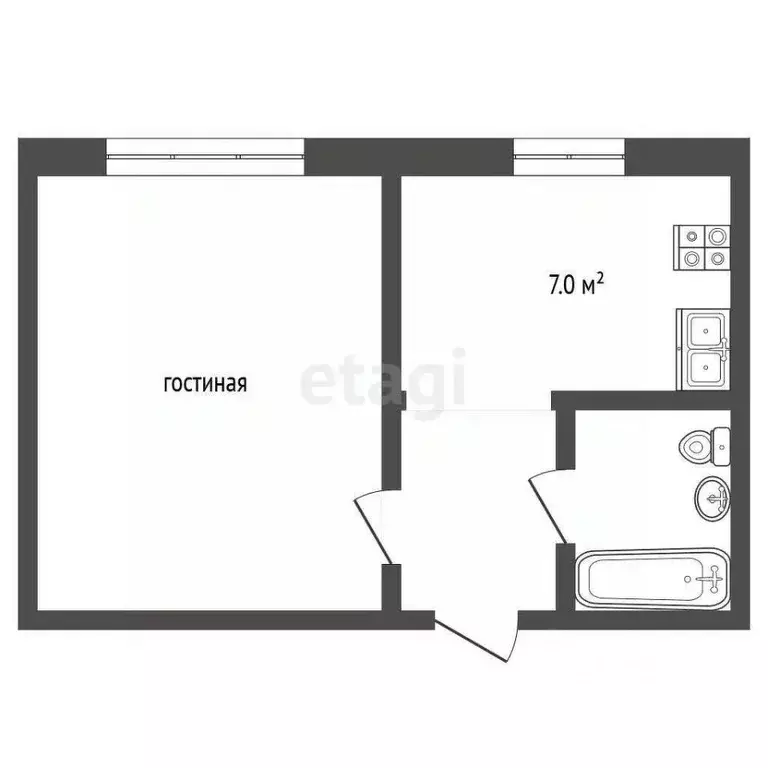 1-к кв. Ямало-Ненецкий АО, Муравленко Молодежная ул., 29 (32.0 м) - Фото 2
