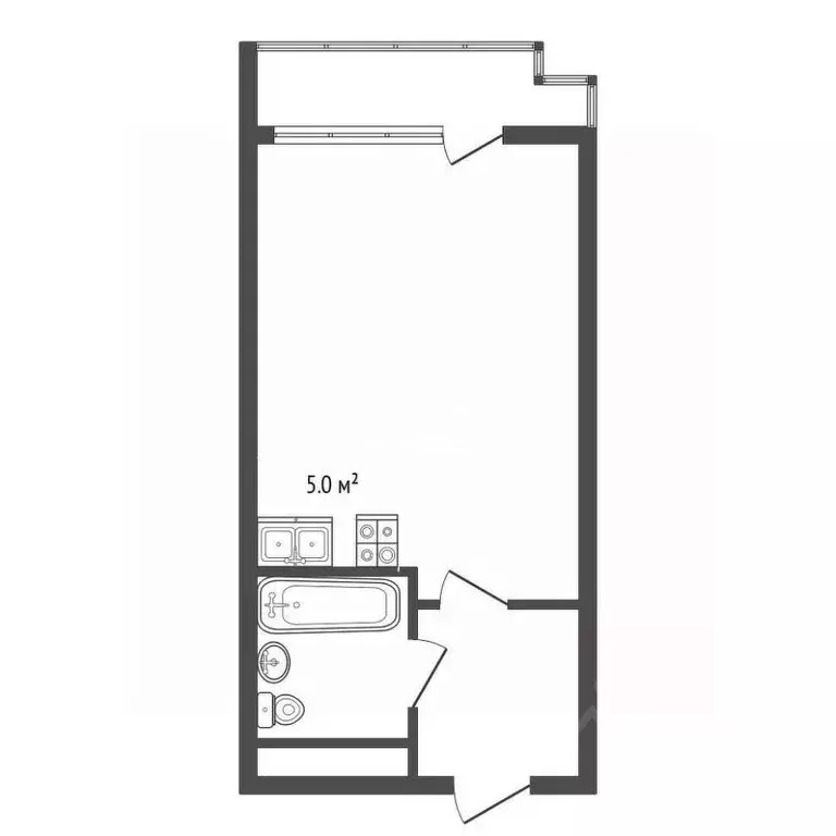 Студия Краснодарский край, Анапа Владимирская ул., 154к1 (33.0 м) - Фото 2