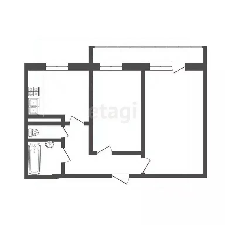 2-к кв. Псковская область, Псков Печорская ул., 5А (46.7 м) - Фото 0