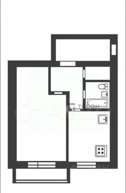 1-к кв. Челябинская область, Челябинск ул. Кирова, 13А (30.3 м) - Фото 2