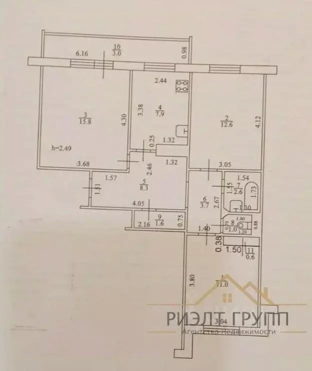 3-к кв. Татарстан, Казань ул. Юлиуса Фучика, 94 (67.5 м) - Фото 1