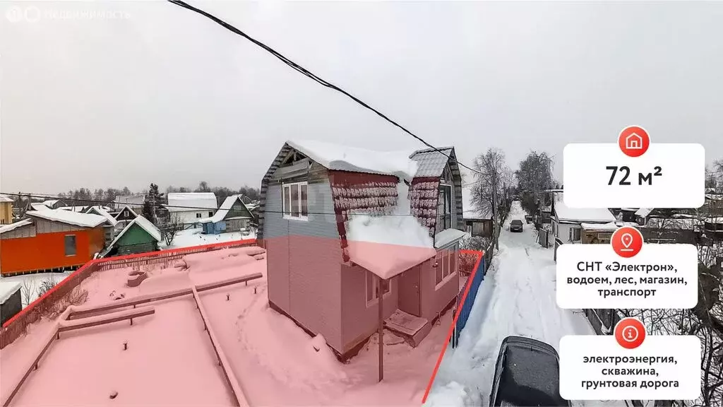 Дом в Тюмень, СНТ Электрон, Рябиновая улица (72 м) - Фото 2