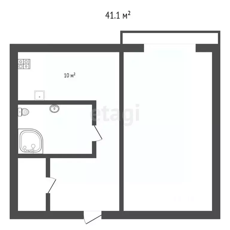 1-к кв. Ставропольский край, Ессентуки Никольская ул. (41.1 м) - Фото 1