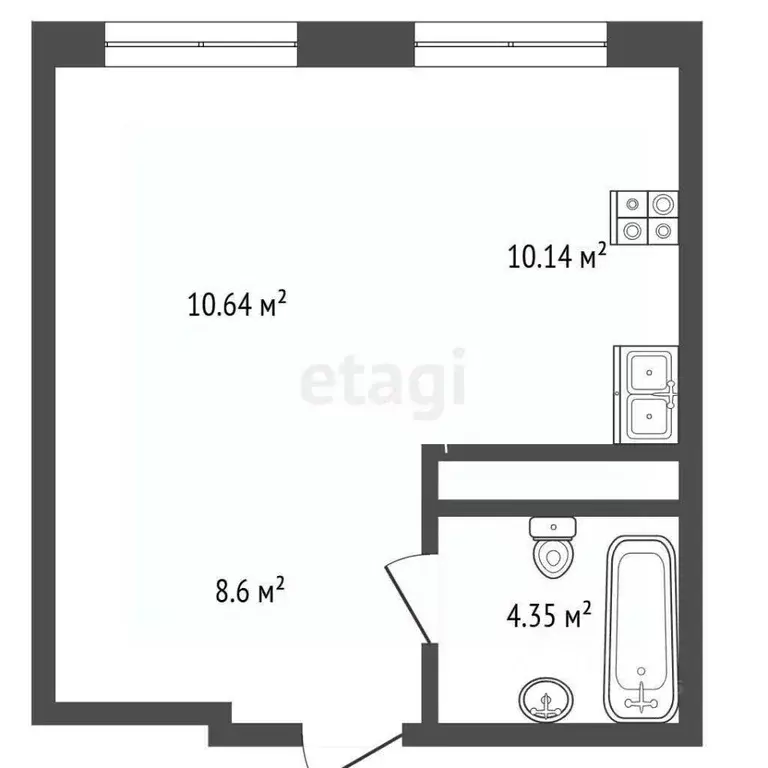 Студия Московская область, Ленинский городской округ, д. Сапроново, ... - Фото 2