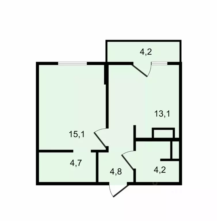 1-к кв. Владимирская область, Владимир ул. Верхняя Дуброва, 42 (44.0 ... - Фото 1