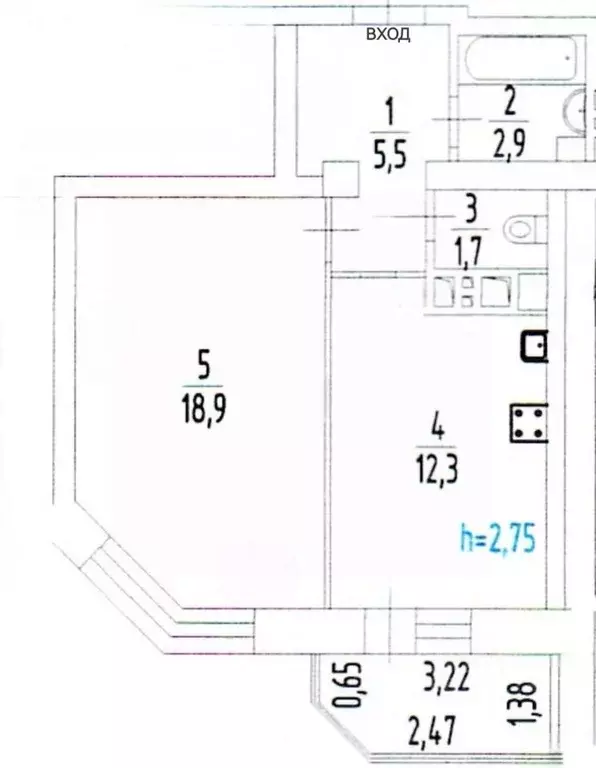 1-к кв. Пермский край, Пермь ул. Макаренко, 14А (41.3 м) - Фото 2
