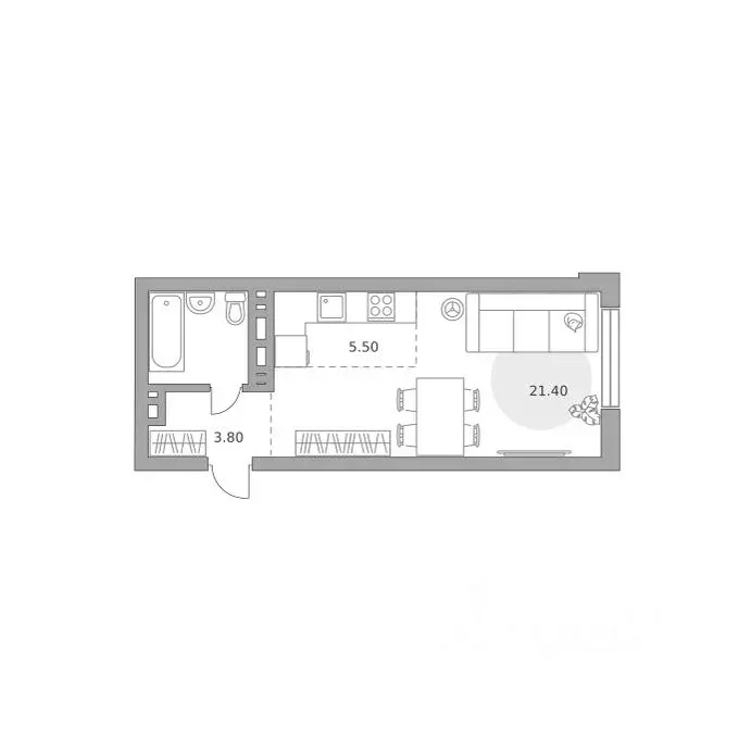 Студия Башкортостан, Уфа Зеленая Роща жилрайон, Лесная Симфония жилой ... - Фото 1