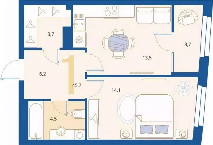 1-к кв. Пензенская область, Пенза Арбеково жилрайон, Дальнее Арбеково ... - Фото 1