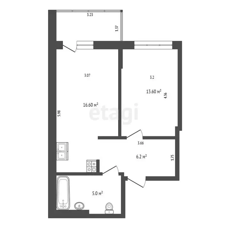 Квартира-студия: Пермь, Серебристая улица, 16 (41.4 м) - Фото 0