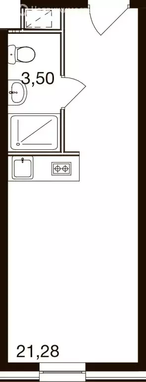 Квартира-студия: Новоивановское, Западная улица, 85 (24.8 м) - Фото 1