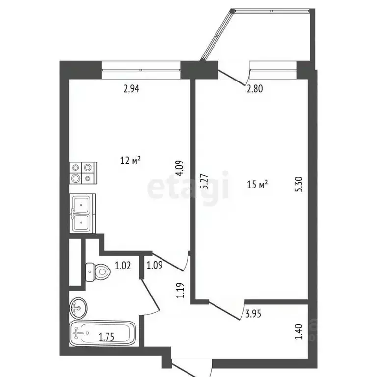 1-к кв. Ленинградская область, Ломоносовский район, Аннинское ... - Фото 1