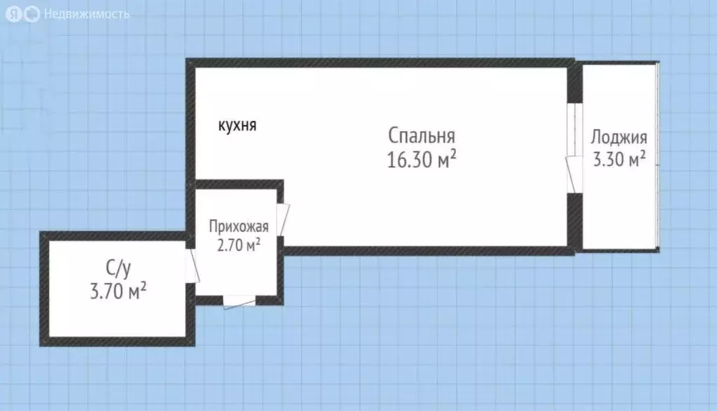 Квартира-студия: Яблоновский, Шоссейная улица, 70/1к5 (24 м) - Фото 0
