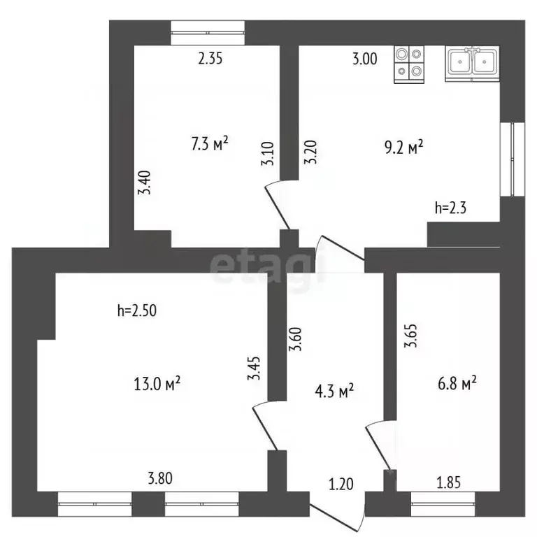 Дом в Севастополь ул. Чапаева, 35 (46 м) - Фото 2