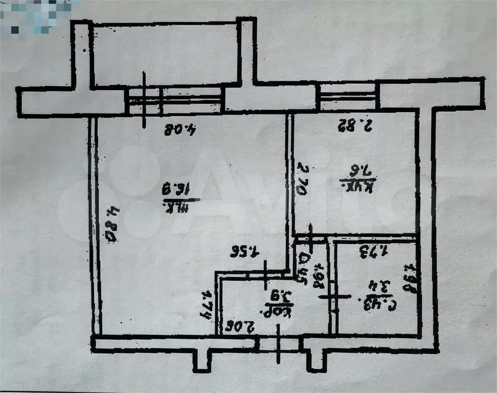 1-к. квартира, 31,8 м, 3/5 эт. - Фото 0