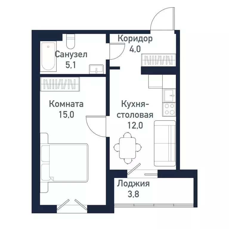 Продаётся 1-к квартира, 37 м - Фото 0