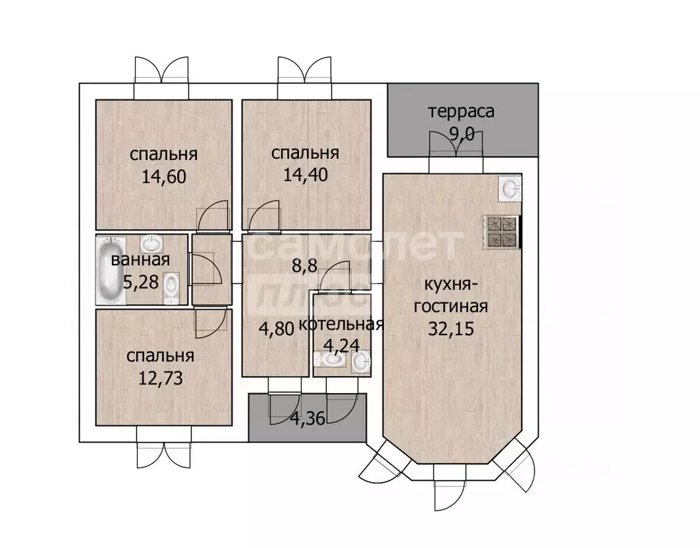Дом в Тюменская область, Тюменский район, с. Успенка ул. Коммунаров ... - Фото 2