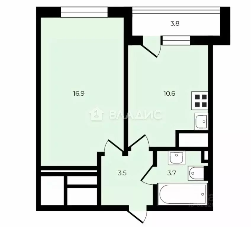 1-к кв. Санкт-Петербург Яхтенная ул., 28 (33.8 м) - Фото 2