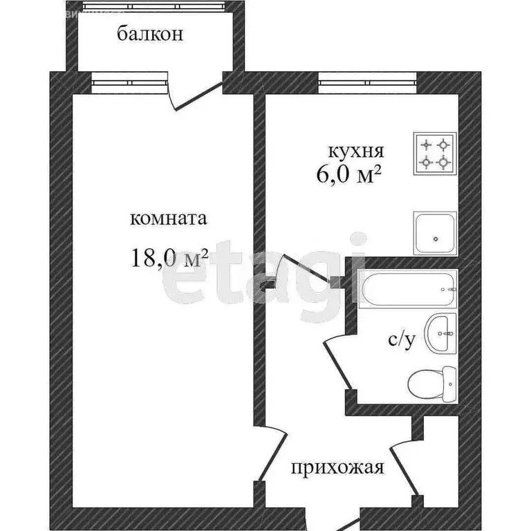 1-комнатная квартира: Ярославль, Ленинградский проспект, 89 (33 м) - Фото 0