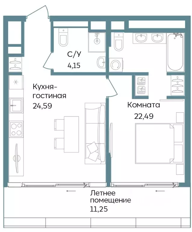 2-к кв. Крым, Саки ул. Морская (62.48 м) - Фото 0