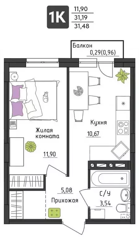 1-к кв. Пермский край, Пермь Верхне-Вишерская ул., 40 (31.48 м) - Фото 0