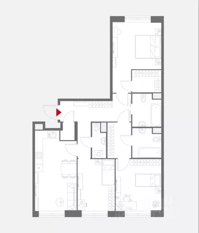 4-к кв. Москва Летниковская ул., 5С2 (94.2 м) - Фото 2