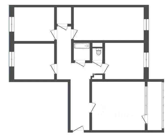 4-к кв. Кемеровская область, Прокопьевск ул. Есенина, 104 (88.6 м) - Фото 2