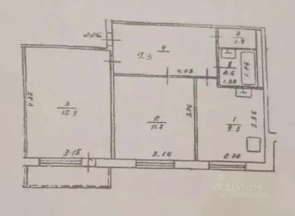 2-к кв. Башкортостан, Уфа Вологодская ул., 81 (50.0 м) - Фото 2