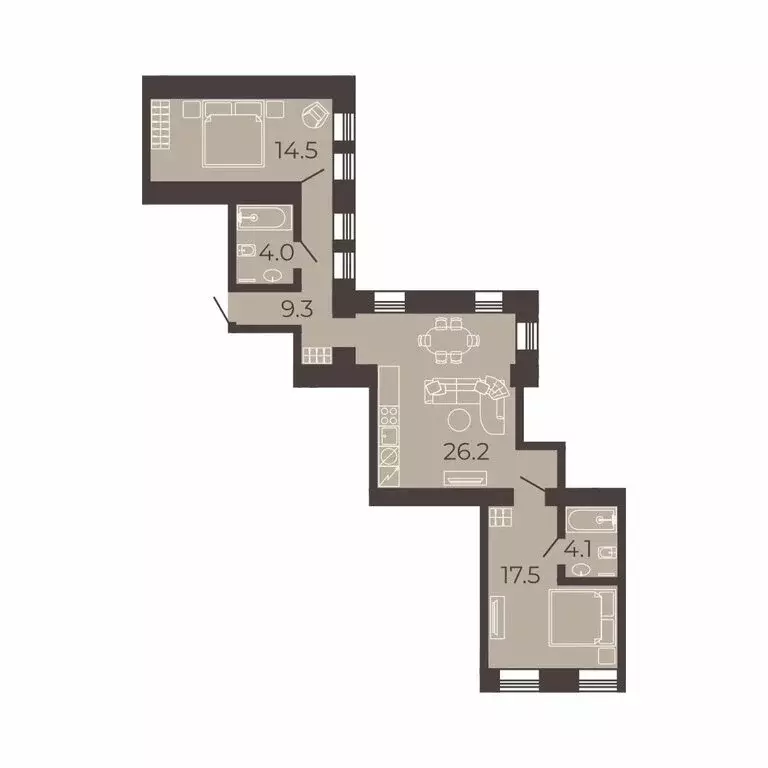 2-комнатная квартира: Санкт-Петербург, Большая Подьяческая улица, 1-3 ... - Фото 1