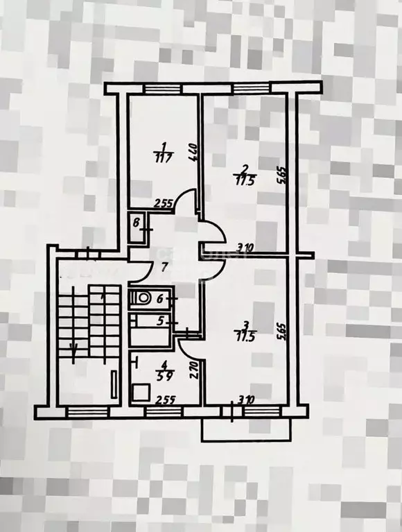 3-к кв. Калужская область, Калуга ул. Суворова, 154к1 (63.0 м) - Фото 2