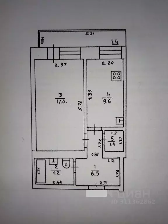 1-к кв. Кировская область, Киров Стахановская ул., 29 (40.3 м) - Фото 1