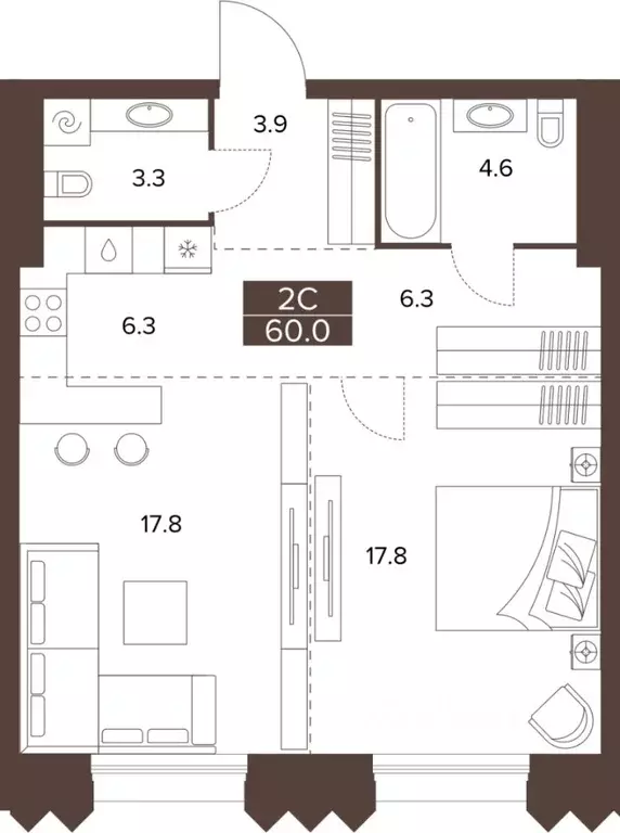2-к кв. Алтайский край, Барнаул Социалистический просп., 97 (60.0 м) - Фото 0