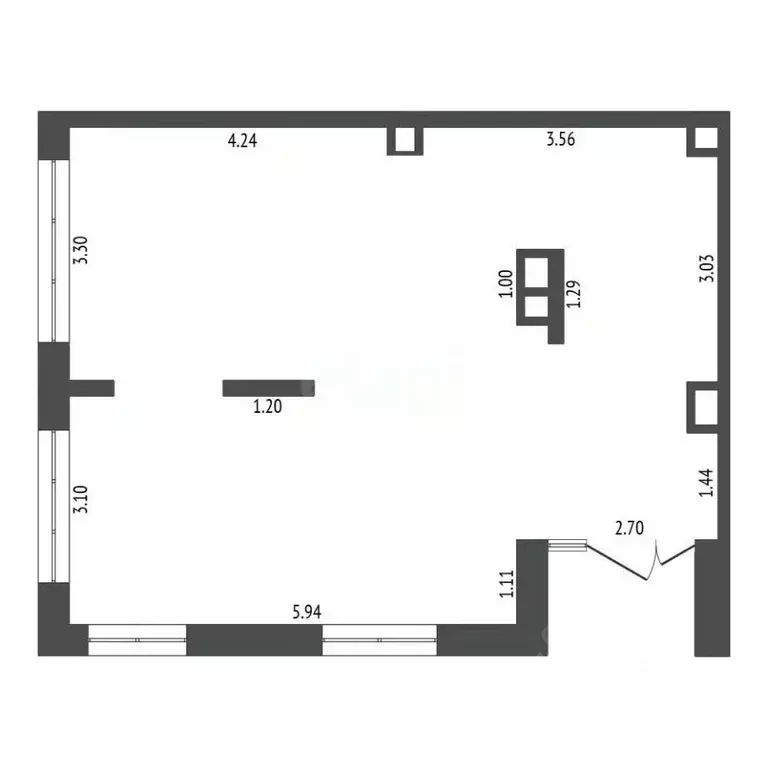 Торговая площадь в Тюменская область, Тюмень ул. Новоселов, 90 (53 м) - Фото 2