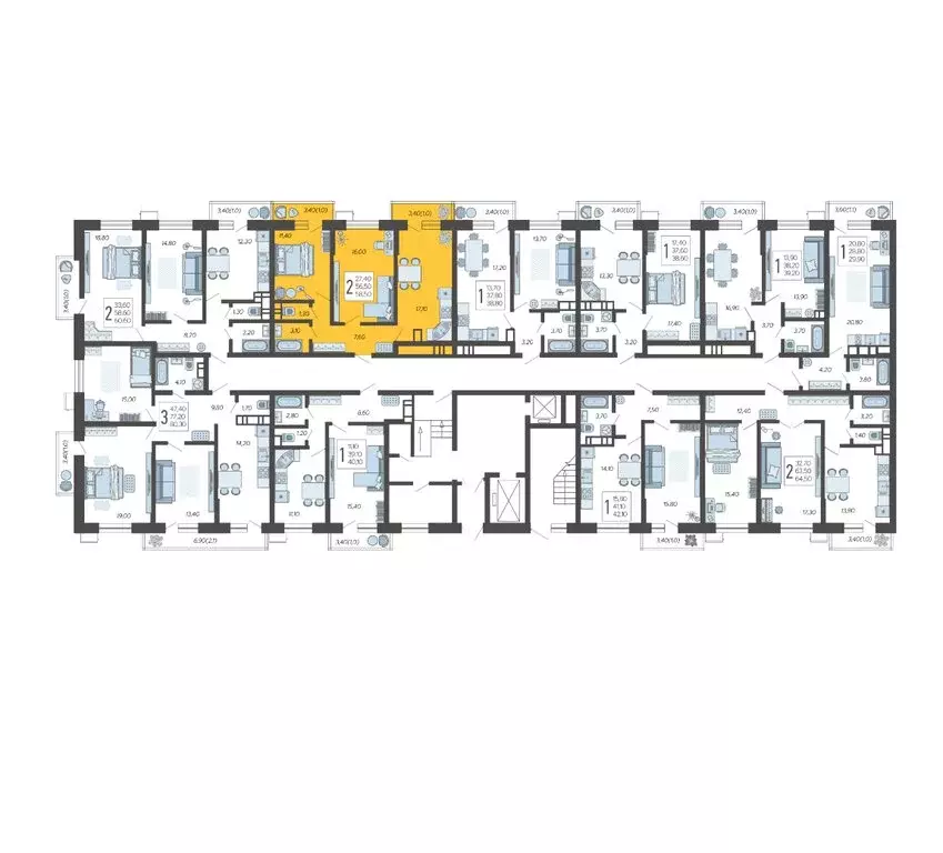 2-комнатная квартира: Краснодар, микрорайон 9-й километр, Ярославская ... - Фото 2