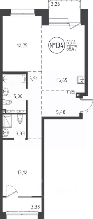 2-к кв. Иркутская область, Иркутск ул. Эдуара Дьяконова, 10 (68.29 м) - Фото 0