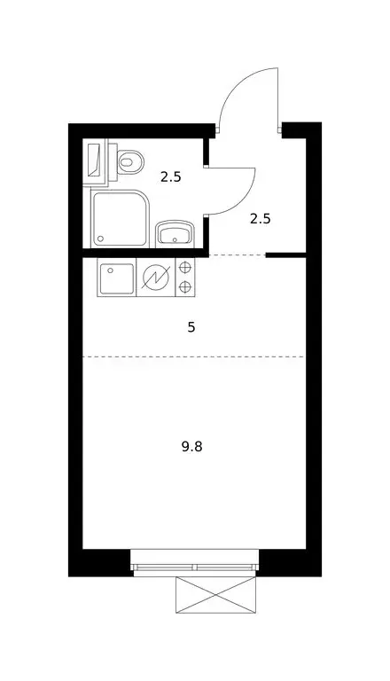 Квартира-студия: Москва, Кавказский бульвар, 51к2 (19.8 м) - Фото 0