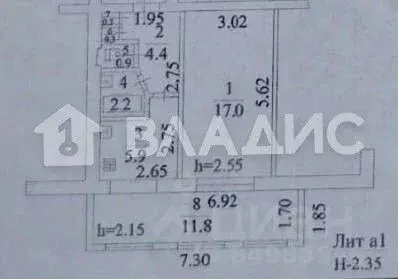 1-к кв. Краснодарский край, Новороссийск просп. Ленина, 29 (42.8 м) - Фото 1