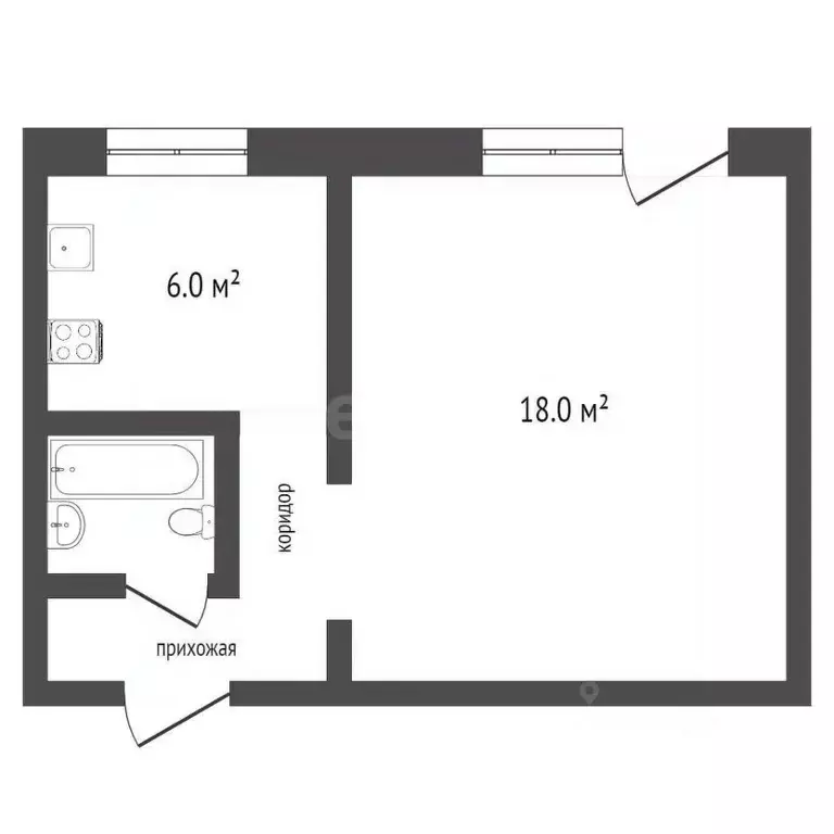 1-к кв. Воронежская область, Воронеж ул. Юлюса Янониса, 12 (30.6 м) - Фото 2