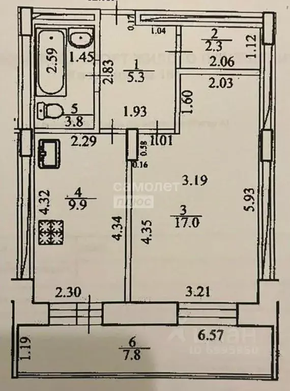 1-к кв. Башкортостан, Уфа Дагестанская ул., 14 (38.3 м) - Фото 1