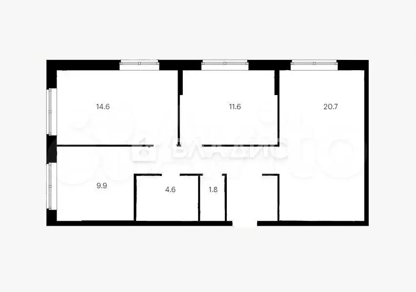 3-к. квартира, 72,5 м, 5/10 эт. - Фото 0