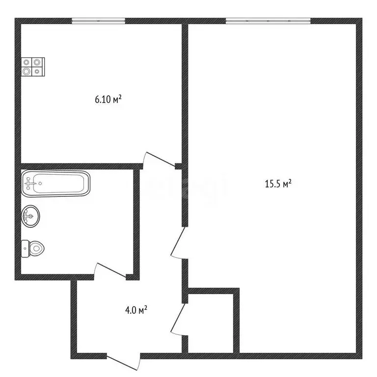 1-комнатная квартира: Черкесск, проспект Ленина, 13 (29.1 м) - Фото 2