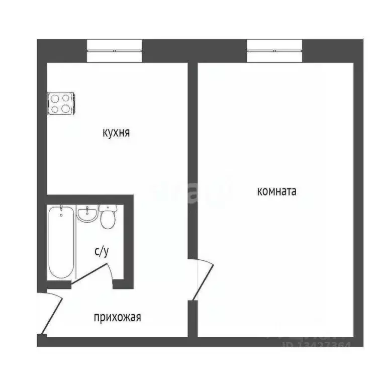 1-к кв. Курганская область, Курган Заозерный жилрайон, 8-й мкр, 5 ... - Фото 2