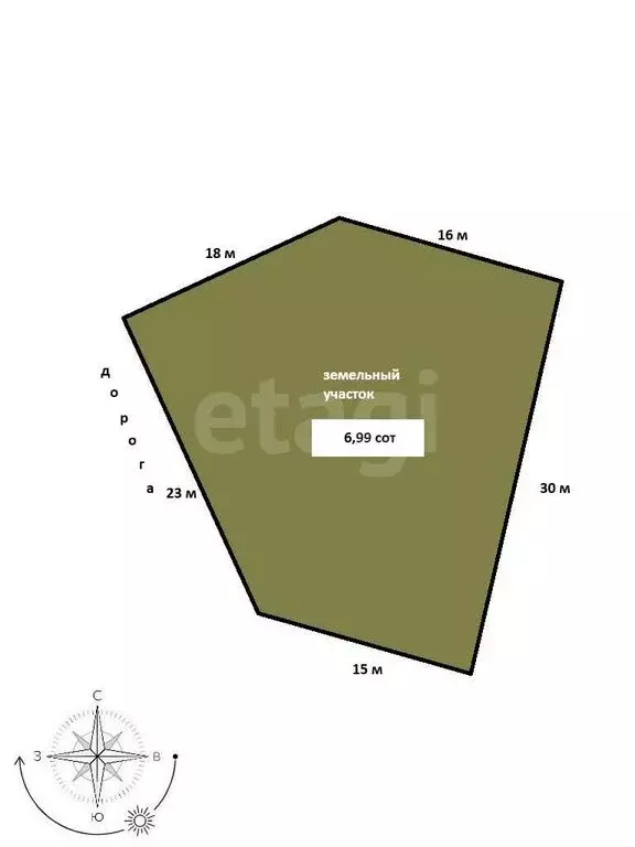 Участок в Батальненское сельское поселение, СНТ Нептун (6.99 м) - Фото 1