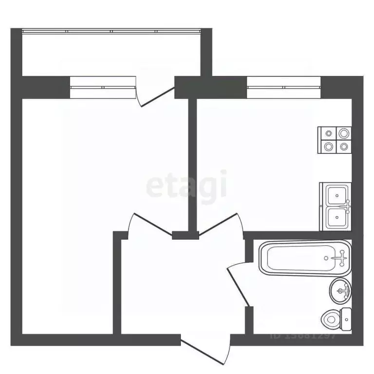 1-к кв. Коми, Усинск ул. 60 лет Октября, 6/2 (36.06 м) - Фото 1